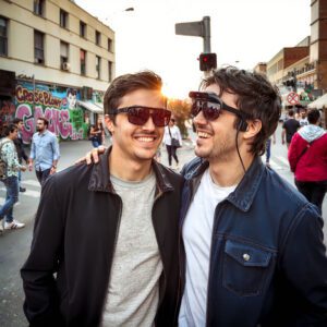 Blind and low vision people using NIIRA in different contexts: urban mobility, obstacle detection, space recognition and navigation in the dark