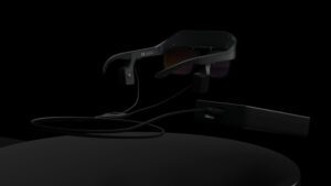 Detalle de NIIRA con sistema de audio por conducción ósea y diseño ergonómico